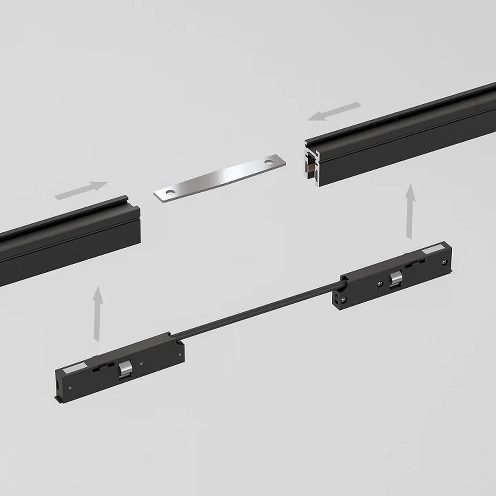Mini Magnetic Шинопровод накладной (черный) (2м) 85171/00 85171/00