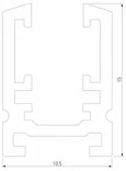 Mini Magnetic Шинопровод накладной (черный) (2м) 85171/00 85171/00