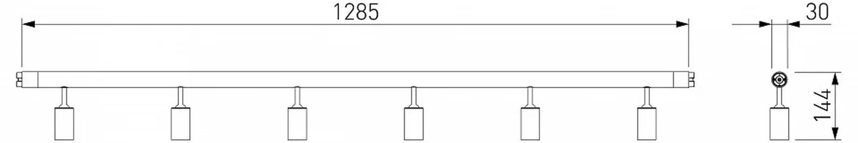 Module System Трековый светильник 24W 3000K (черный) 85178/01