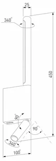 Настенный светодиодный светильник Sarca LED 3000K 40111/LED графит