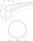 Slim Magnetic Встраиваемый радиусный шинопровод черный ? 1200мм 85159/00