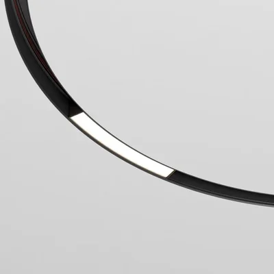 Slim Magnetic Трековый светильник для радиусного шинопровода 8W 4200K Planar чёрный ? 800мм 85179/01