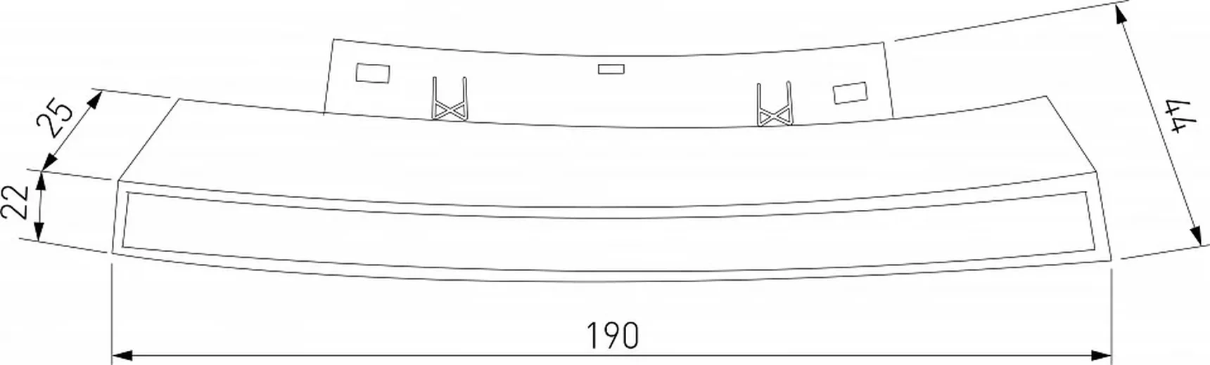 Slim Magnetic Трековый светильник для радиусного шинопровода 8W 4200K Planar чёрный ?1200мм 85181/01