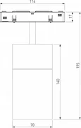 Slim Magnetic Трековый светильник для радиусного шинопровода 20W 4200K Comfi чёрный D1200мм 85190/01