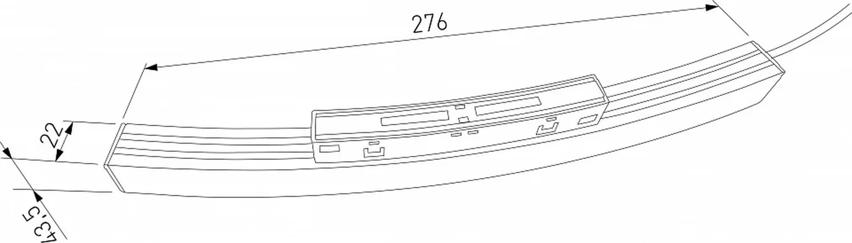 Slim Magnetic Блок питания 100W для радиусного шинопровода черный ?1200mm 95057/00