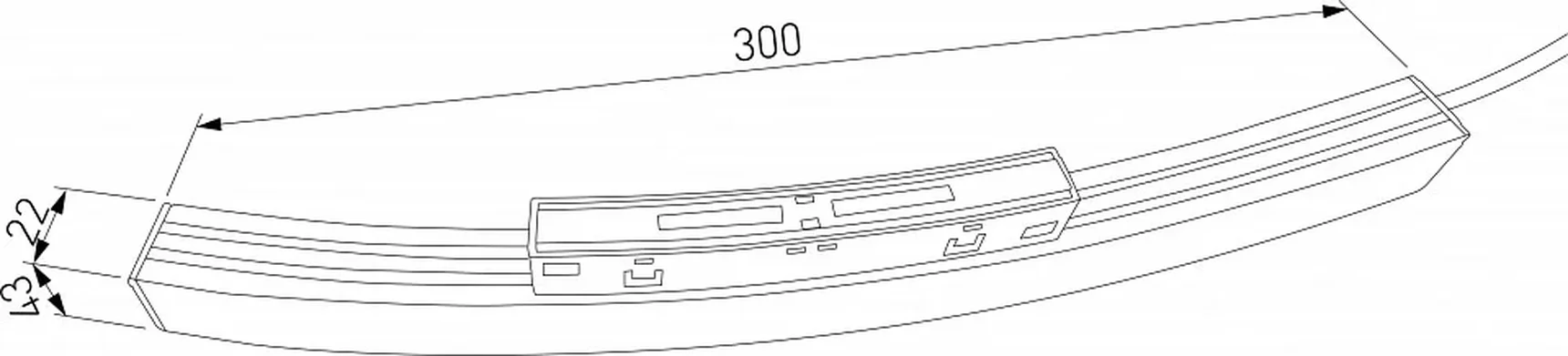 Slim Magnetic Блок питания 200W для радиусного шинопровода черный ?1200mm 95058/00