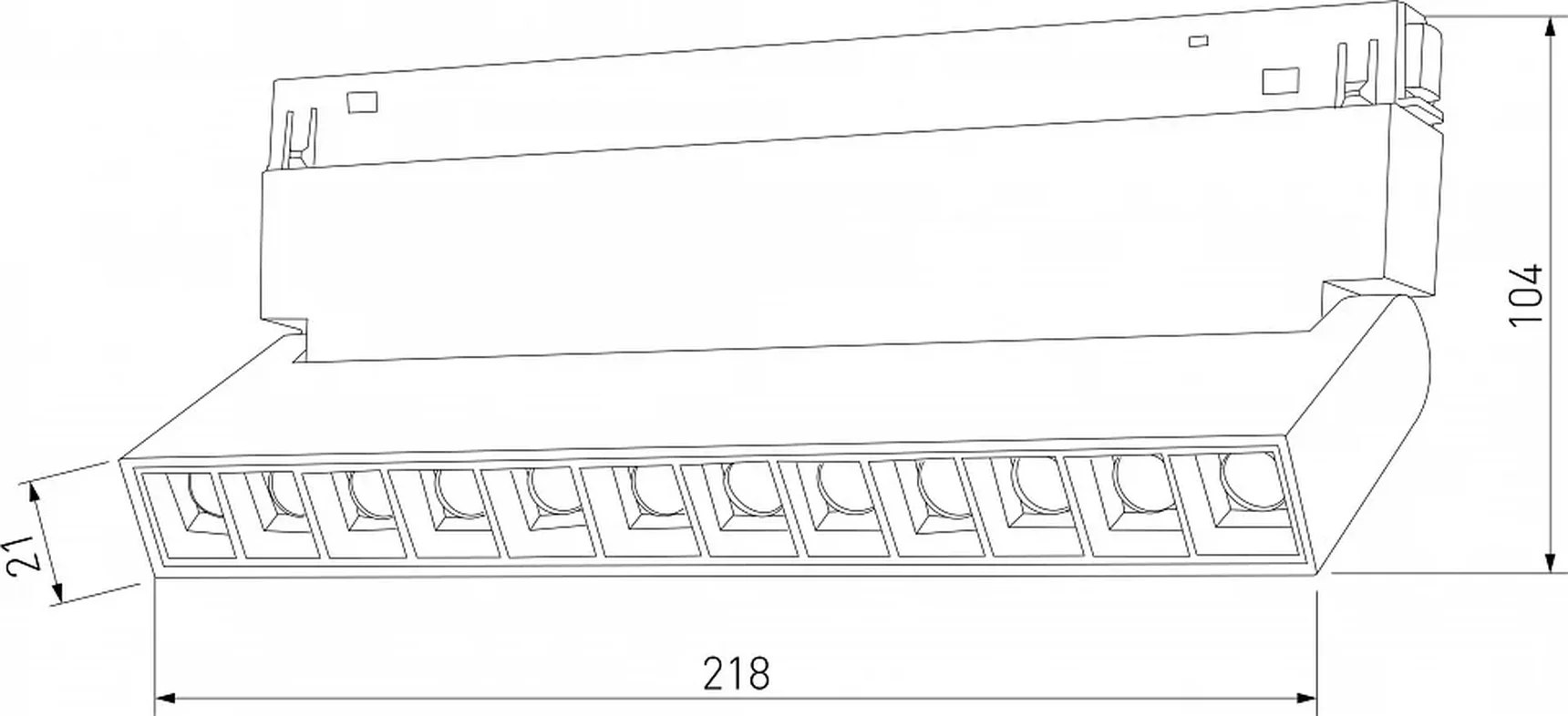 Slim Magnetic Умный трековый светильник 12W 2700-6500K Dim HL02 (черный) 85195/01