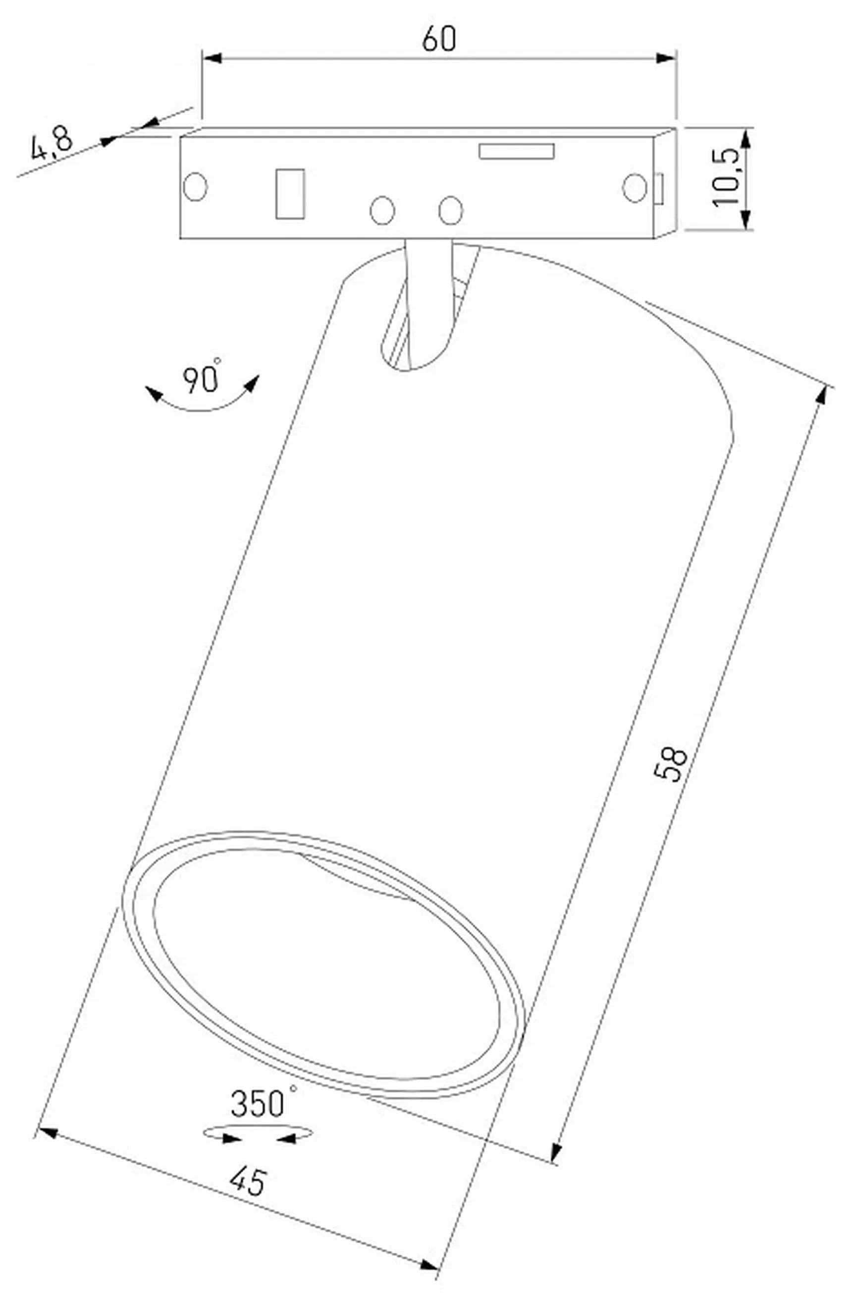 Mini Magnetic Трековый светильник 9W 3000K (белый/черный) 85203/01