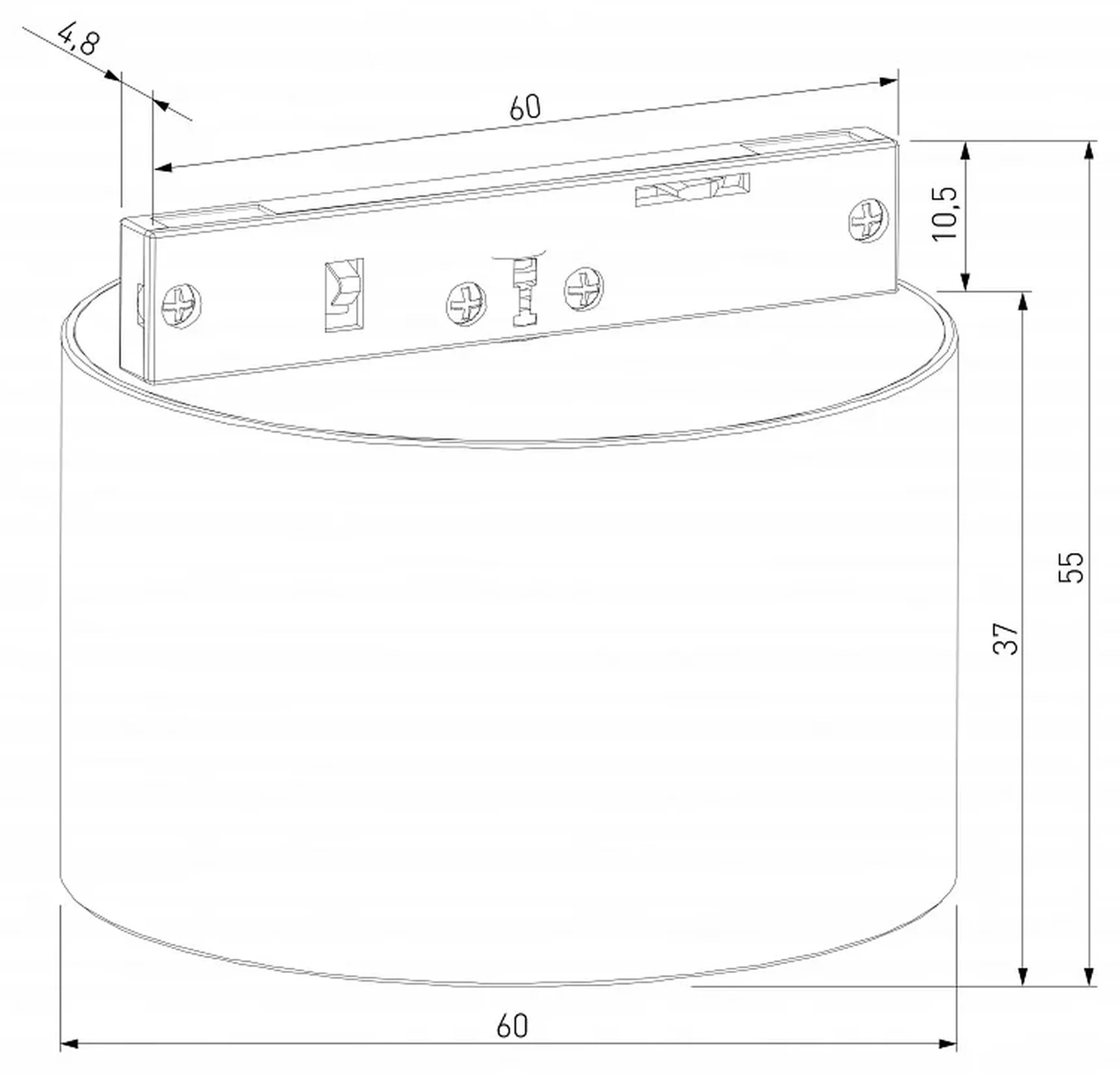 Mini Magnetic Трековый светильник 5W 3000K (латунь/черный) 85206/01