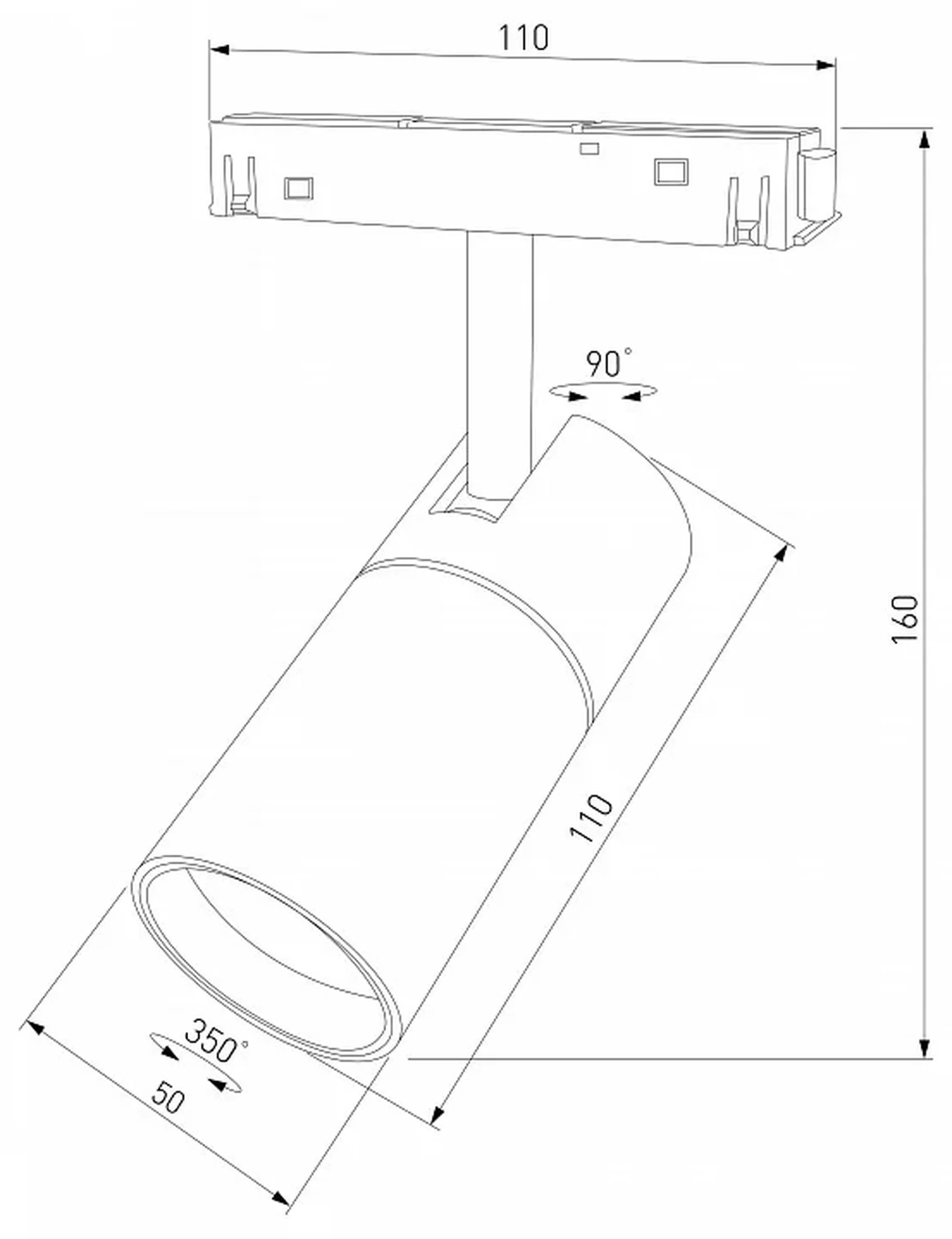 Slim Magnetic R01 Трековый светильник 6W 3000K черный 85011/01