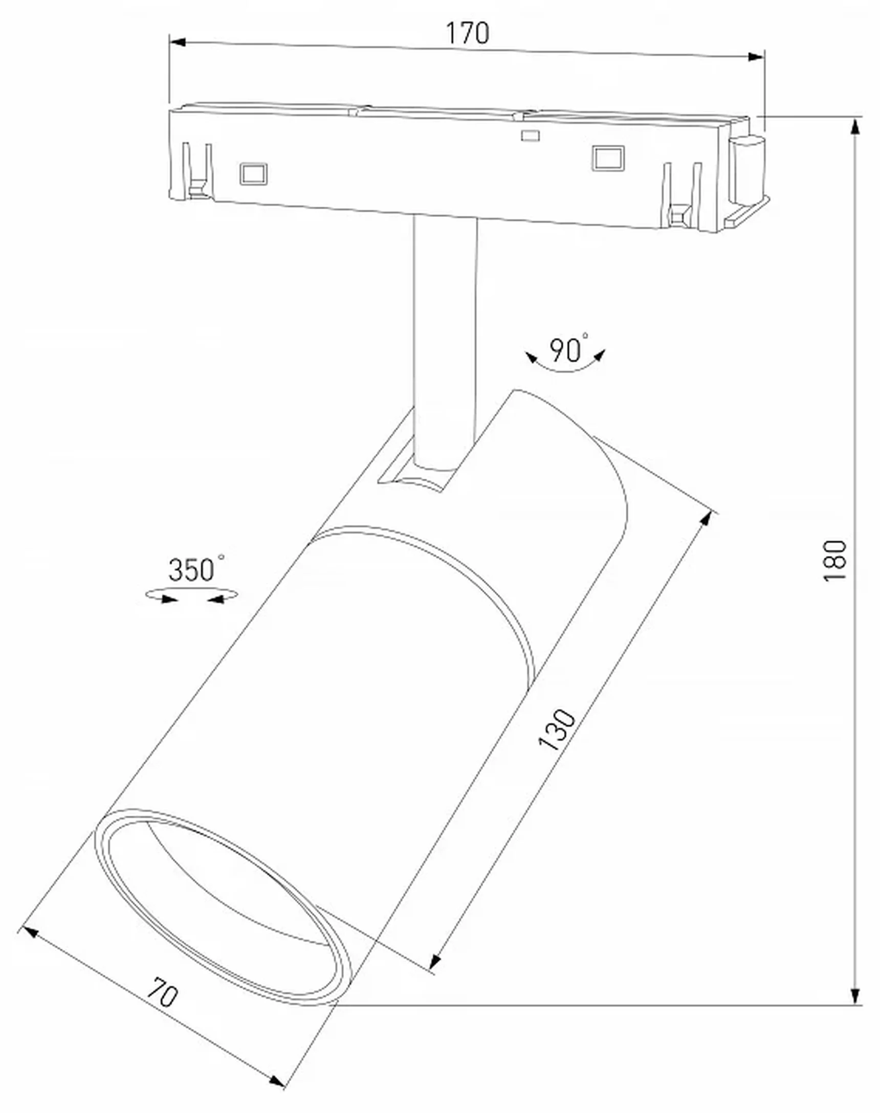 Slim Magnetic R03 Трековый светильник 20W 3000K черный 85013/01
