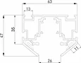 Slim Magnetic Шинопровод в натяжной потолок с декоративными вставками черный 2м 85204/00