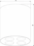 Светильник потолочный светодиодный Points 7W 3000K черный 25111/LED