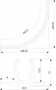 Mini Magnetic Шинопровод под ГКЛ 12,5 мм черный D600 85219/00