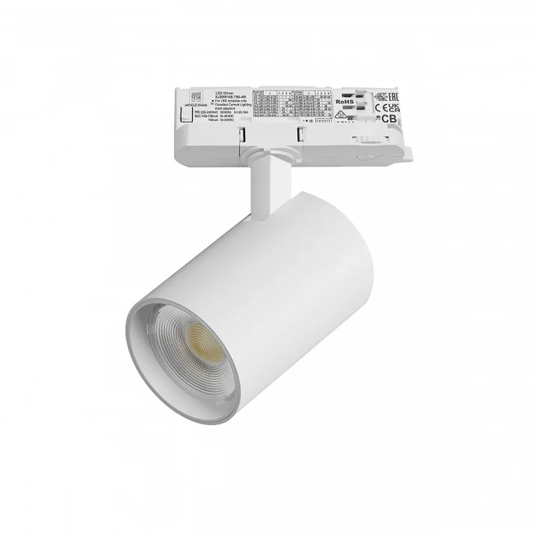 A5246QT Светильник ALTA BASE для трековой системы Quattro LED 24W 3040LM 24G БЕЛЫЙ 4000K с адаптером (215246 + 594036)