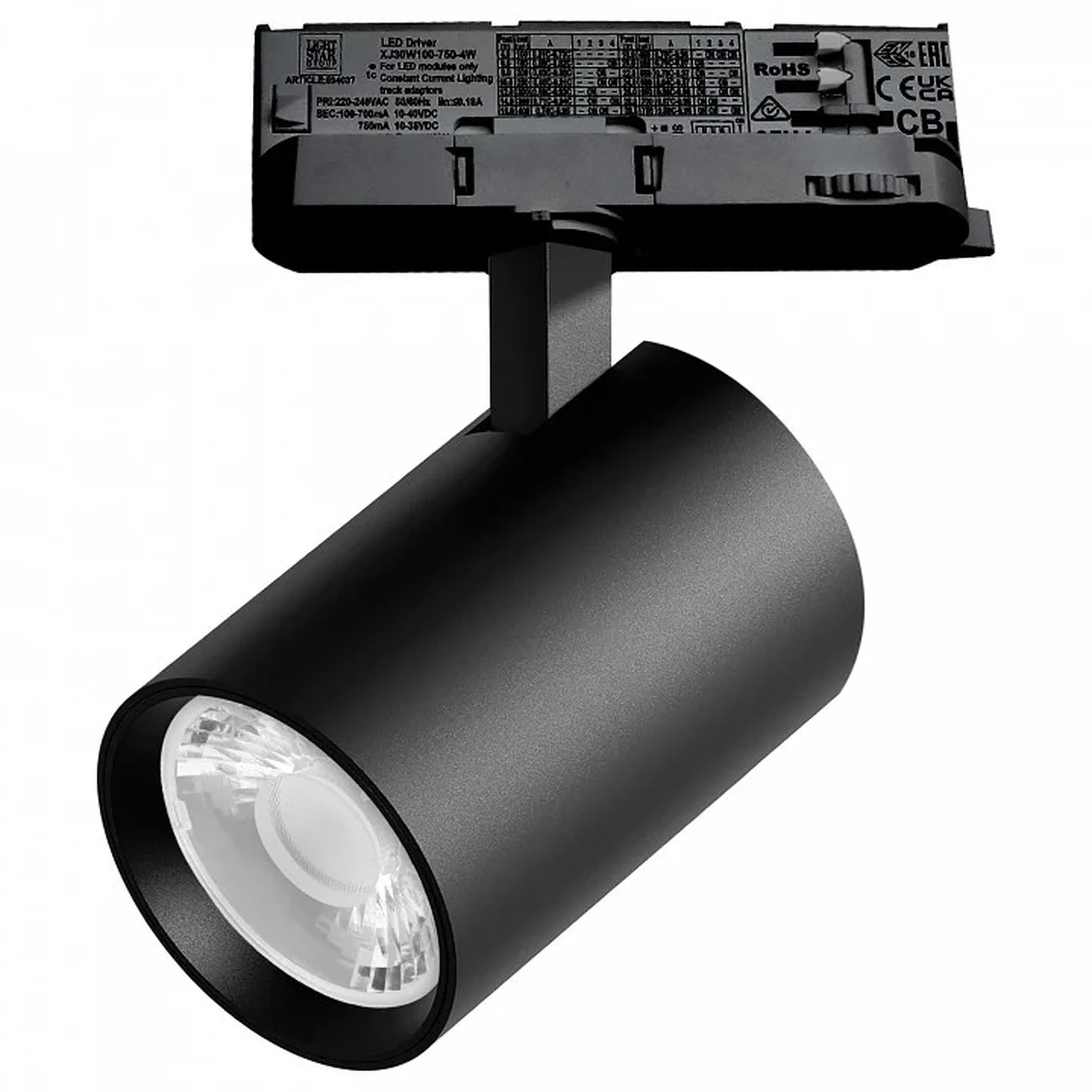 A5247QT15G Светильник ALTA BASE для трековой системы Quattro LED 24W 3040LM 15G ЧЕРНЫЙ 4000K с адаптером (215247 + 594037 + 215201)