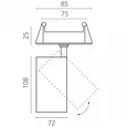 A5247RS Светильник ALTA BASE встраиваемый LED 24W 3040LM 24G ЧЕРНЫЙ 4000K со встр. чашей