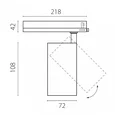 A5247TRIAC Светильник ALTA BASE для трековой системы Quattro с управлением TRIAC LED 24W 3040LM 24G ЧЕРНЫЙ 4000K с адаптером (215247 + 5