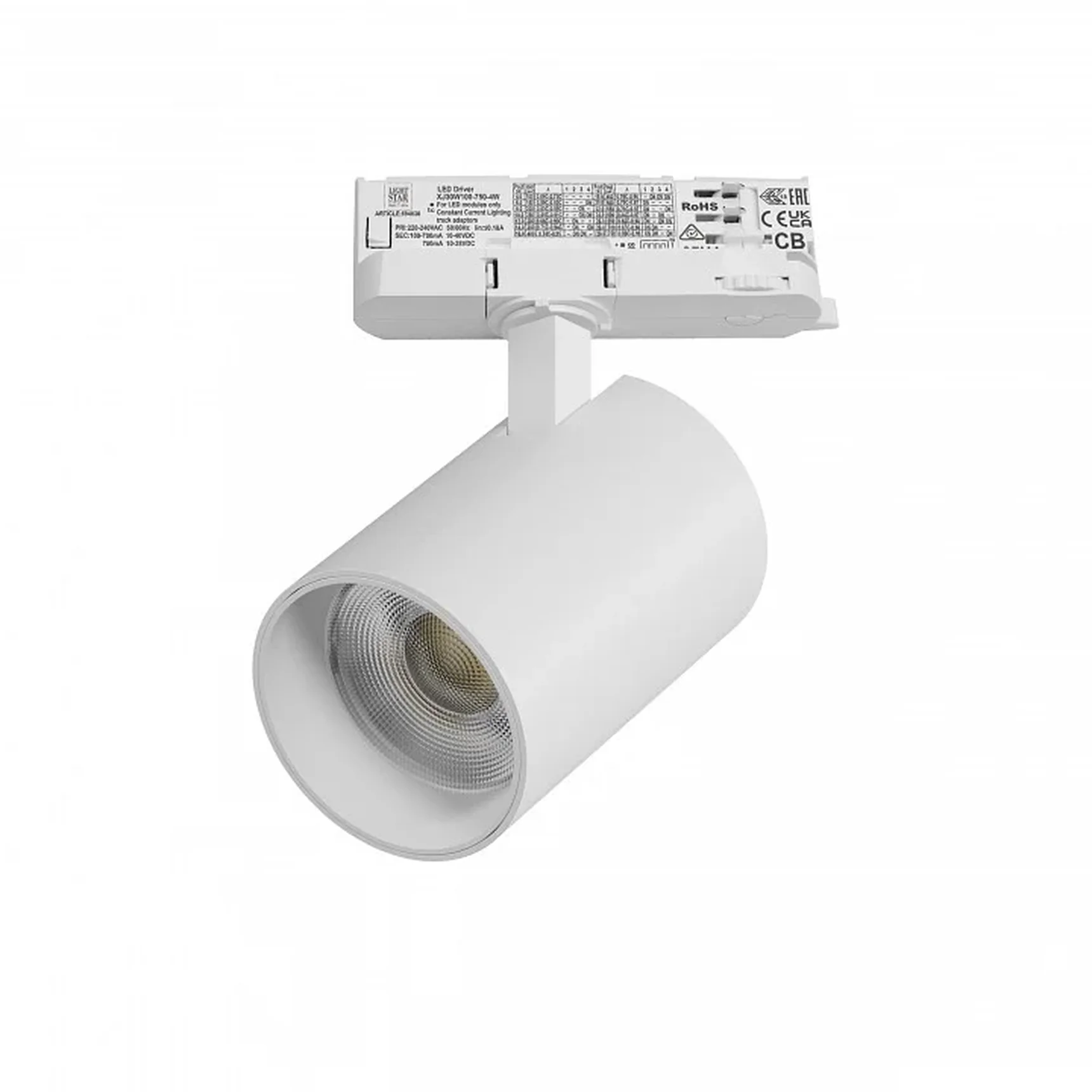 A5336QT Светильник ALTA BASE для трековой системы Quattro LED 30W 3525LM 24G БЕЛЫЙ 3000K с адаптером (215336 + 594036)