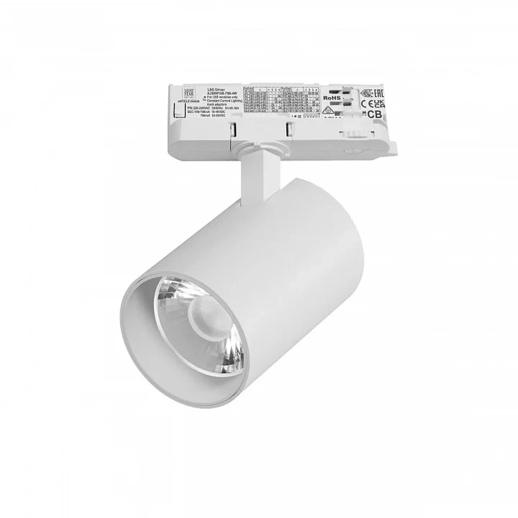 A5336QT15G Светильник ALTA BASE для трековой системы Quattro LED 30W 3525LM 15G БЕЛЫЙ 3000K с адаптером (215336 + 594036 + 215301)