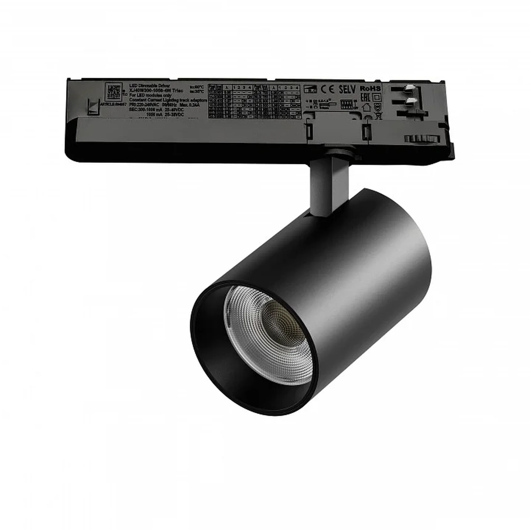 A5337TRIAC Светильник ALTA BASE для трековой системы Quattro с управлением TRIAC LED 30W 3525LM 24G ЧЕРНЫЙ 3000K с адаптером (215337 + 5