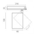 A5337TRIAC Светильник ALTA BASE для трековой системы Quattro с управлением TRIAC LED 30W 3525LM 24G ЧЕРНЫЙ 3000K с адаптером (215337 + 5