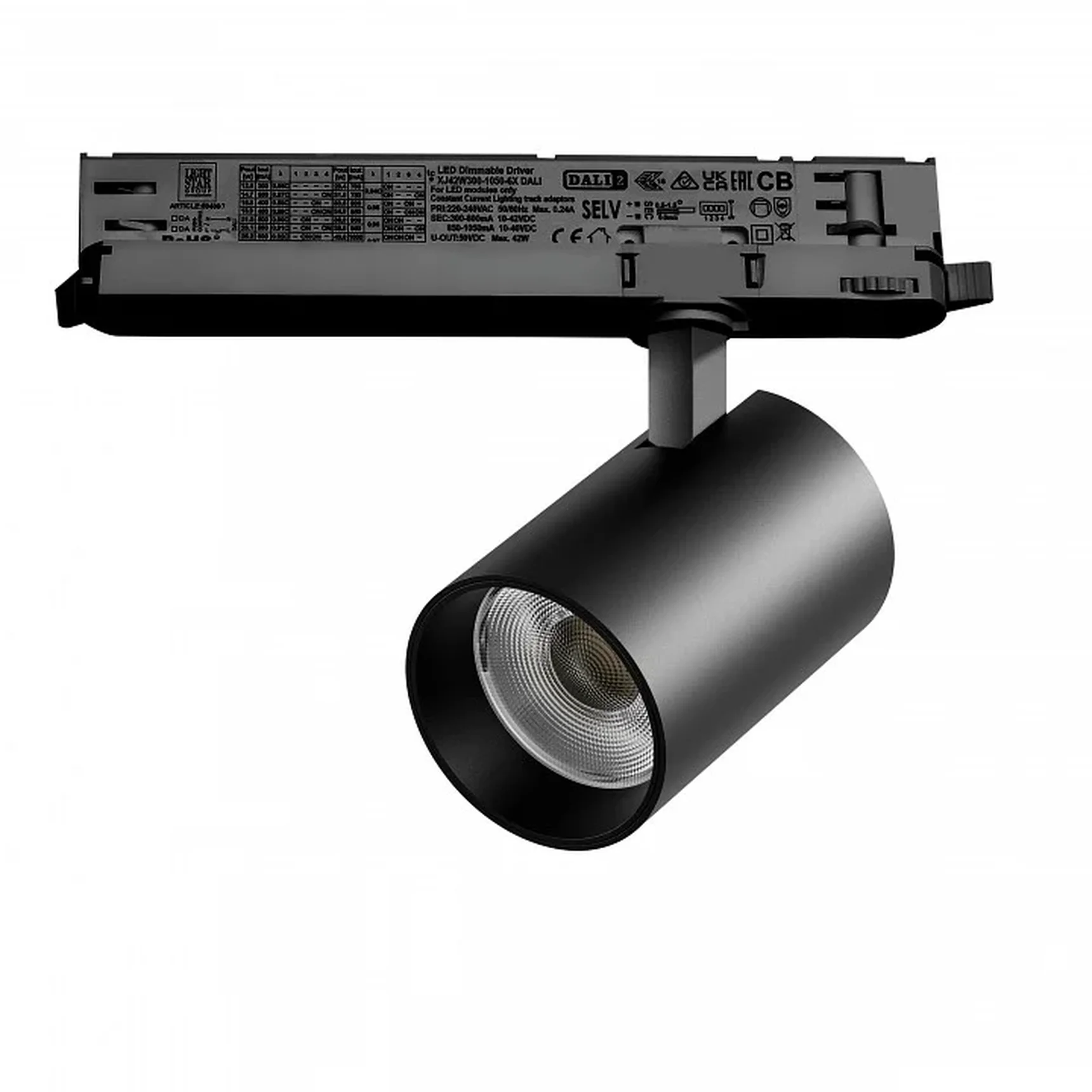 A5347DALI Светильник ALTA BASE для трековой системы Quattro с управлением DALI LED 30W 3525LM 24G ЧЕРНЫЙ 4000K с адаптером (215347 + 5940