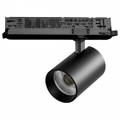 A5347DALI Светильник ALTA BASE для трековой системы Quattro с управлением DALI LED 30W 3525LM 24G ЧЕРНЫЙ 4000K с адаптером (215347 + 5940