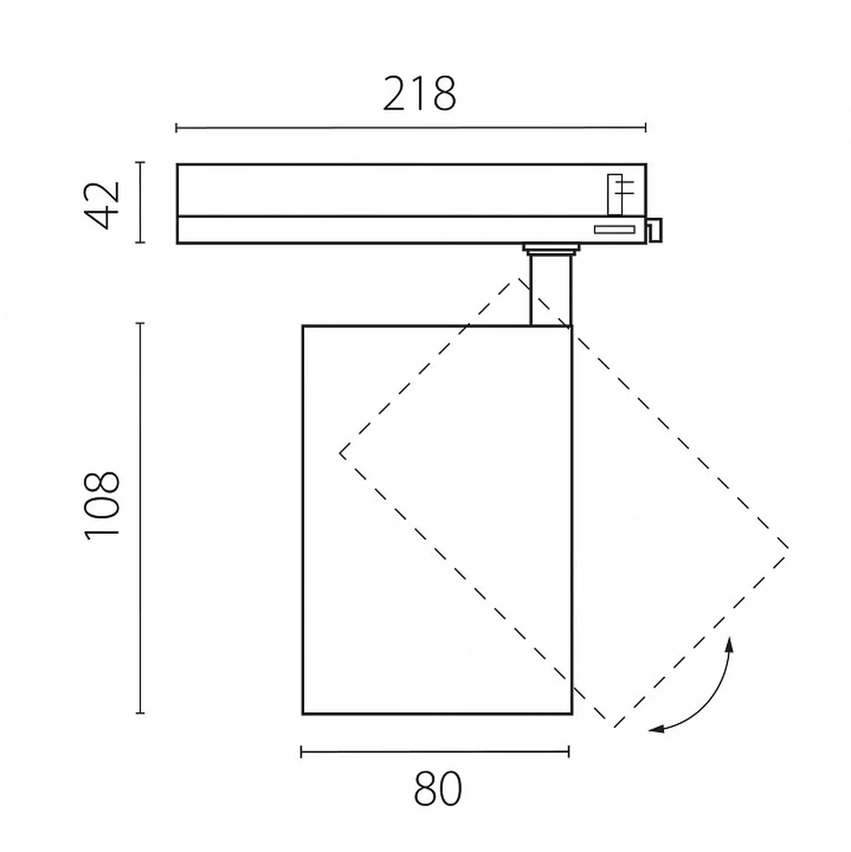 A5347TRIAC Светильник ALTA BASE для трековой системы Quattro с управлением TRIAC LED 30W 3525LM 24G ЧЕРНЫЙ 4000K с адаптером (215347 + 5