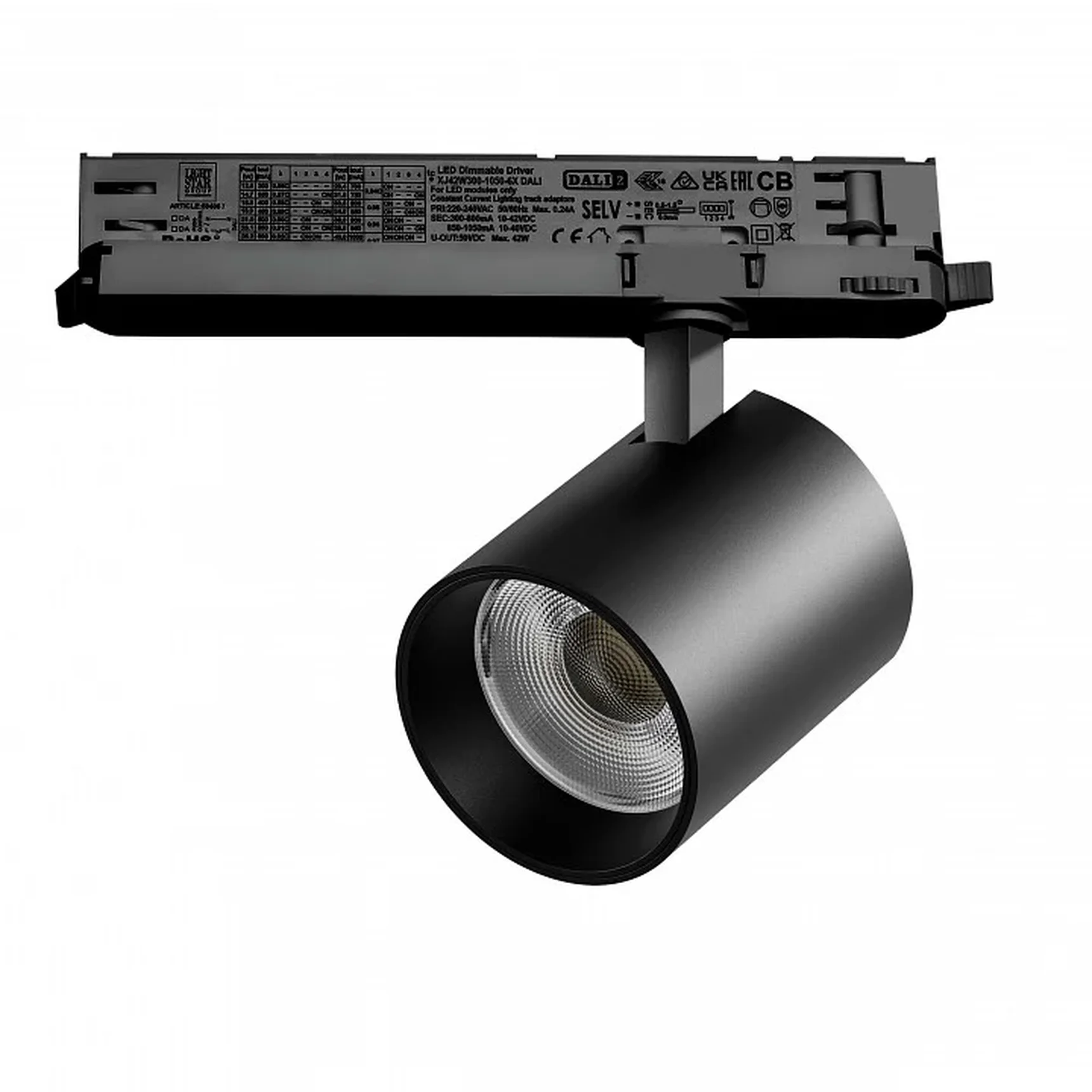 A5437DALI Светильник ALTA BASE для трековой системы Quattro с управлением DALI LED 35W 3176LM 24G ЧЕРНЫЙ 3000K с адаптером (215437 + 5940