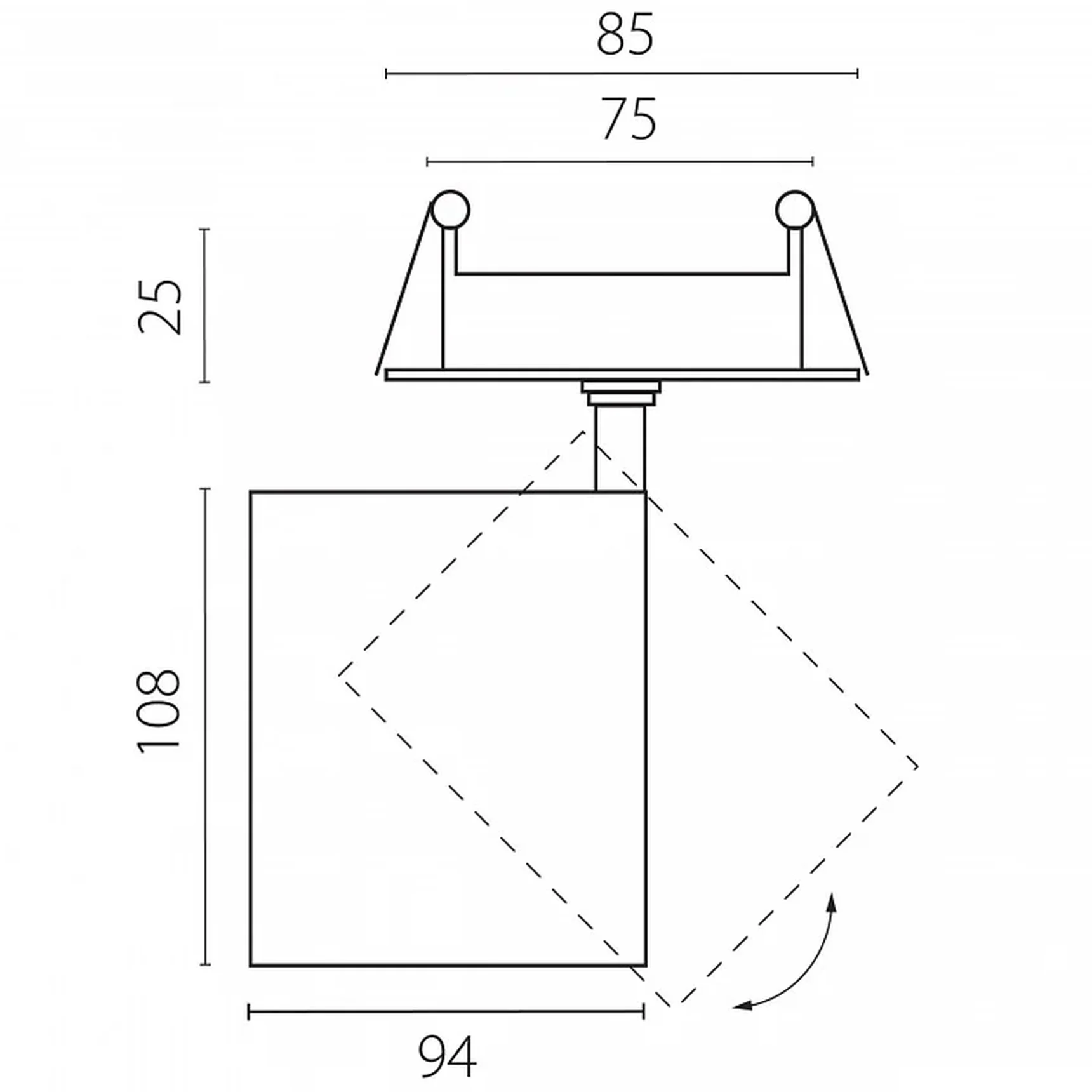 A5437RS Светильник ALTA BASE встраиваемый LED 35W 3176LM 24G ЧЕРНЫЙ 3000K со встр. чашей