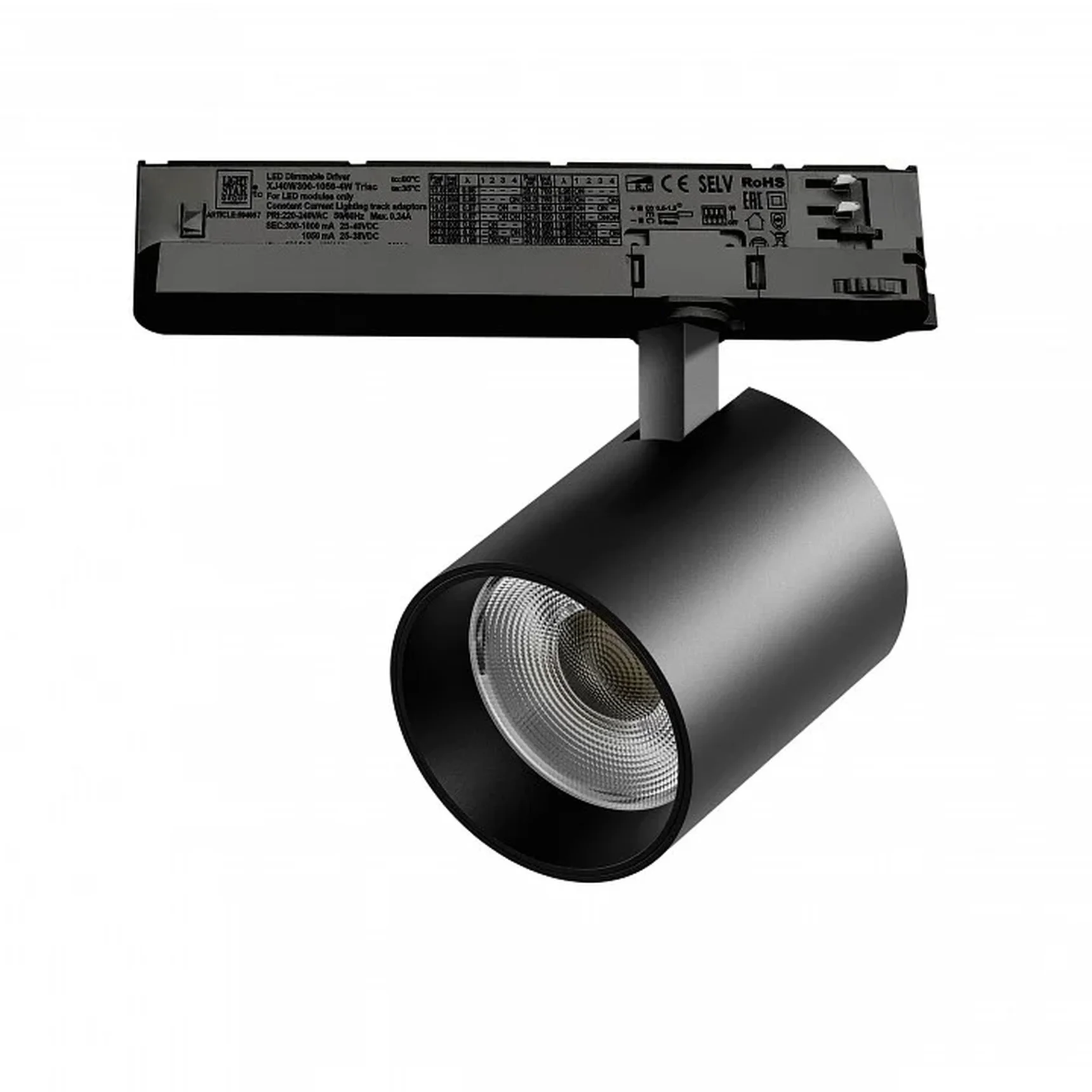A5437TRIAC Светильник ALTA BASE для трековой системы Quattro с управлением TRIAC LED 35W 3176LM 24G ЧЕРНЫЙ 3000K с адаптером (215437 + 5