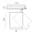 A5437TRIAC Светильник ALTA BASE для трековой системы Quattro с управлением TRIAC LED 35W 3176LM 24G ЧЕРНЫЙ 3000K с адаптером (215437 + 5