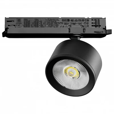 A5537DALI Светильник ALTA PRO для трековой системы Quattro с управлением DALI LED 15W 1700LM 36G ЧЕРНЫЙ 3000K с адаптером (215537 + 59406