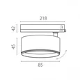 A5537TRIAC Светильник ALTA PRO для трековой системы Quattro с управлением TRIAC LED 15W 1700LM 36G ЧЕРНЫЙ 3000K с адаптером (215537 + 59