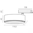A5636QT60G Светильник ALTA PRO для трековой системы Quattro LED 30W 3510LM 60G БЕЛЫЙ 3000K с адаптером (215636 + 594046 + 215604)