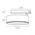 A5647TRIAC Светильник ALTA PRO для трековой системы Quattro с управлением TRIAC LED 30W 3510LM 36G ЧЕРНЫЙ 4000K с адаптером (215647 + 59