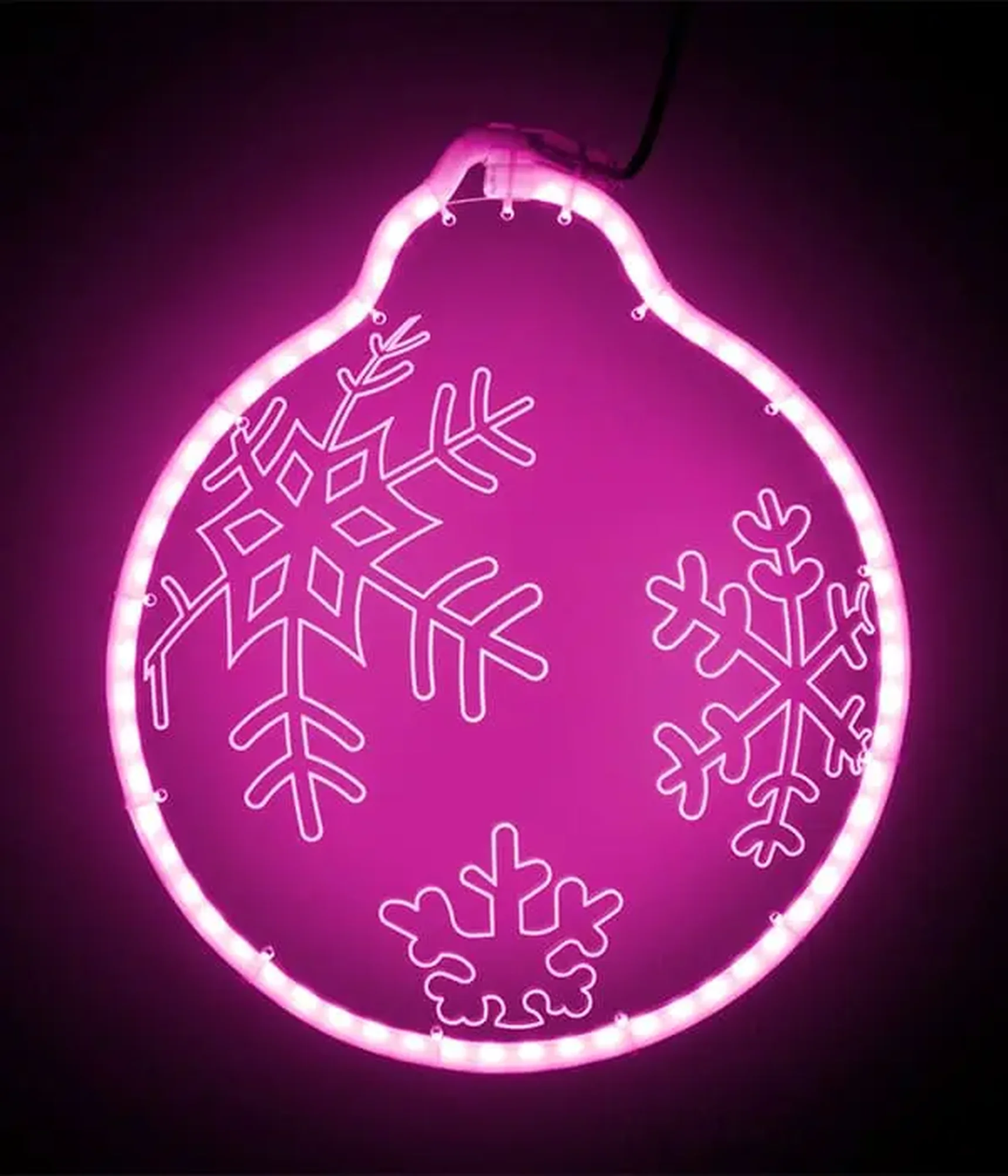 Светодиодная Фигура Шар 30 x 30 см Розовая, Гибкий Неон и Акрилайт, IP54, HFS2-2P