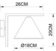 Бра David A7033AP-1BK