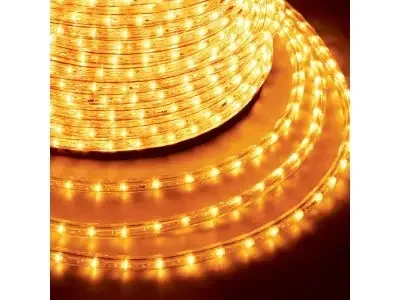 Дюралайт LED, постоянное свечение (2W) - желтый Эконом 24 LED/м , бухта 100м