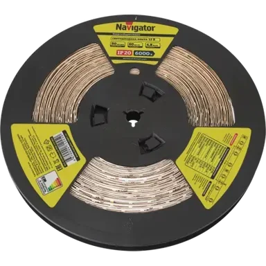Лента светодиодная NLS-3528W60-4,8-IP20-12V-R50 4,8Вт 12В 6000К IP20 50м