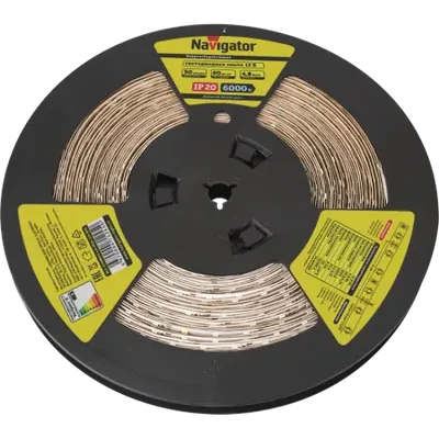 Лента светодиодная NLS-3528W60-4,8-IP20-12V-R50 4,8Вт 12В 6000К IP20 50м