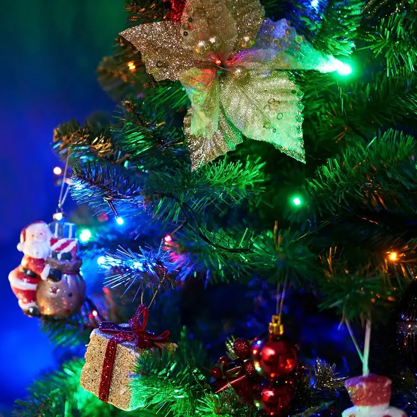 Гирлянда Твинкл Лайт 15 м, темно-зеленый ПВХ, 120 LED, цвет мультиколор