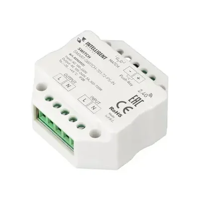 INTELLIGENT ARLIGHT Релейный модуль SMART-SWITCH-701-72-PS-IN (230V, 1x3A, 2.4G) (IARL, IP20 Пластик, 5 лет)
