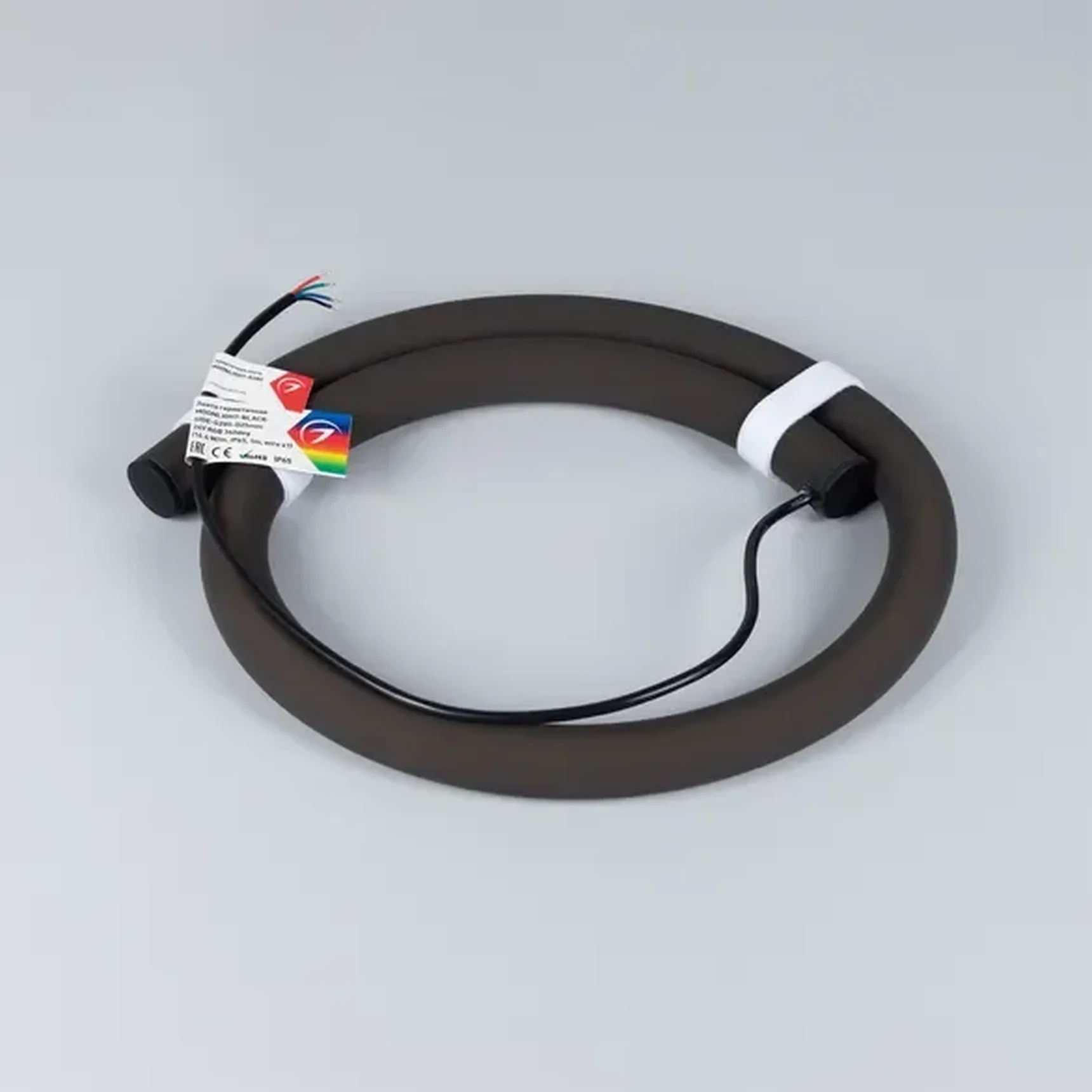 Лента герметичная MOONLIGHT-BLACK-SIDE-G280-D25mm 24V RGB 360deg (14.4 W/m, IP65, 1m, wire x1) (Arlight, Вывод боковой, 3 года)