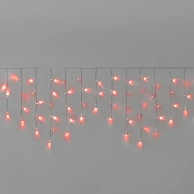 Гирлянда Бахрома INOXHUB 3х0.6м, 108 LED, 220В, IP65, прозрачный провод, КРАСНЫЙ