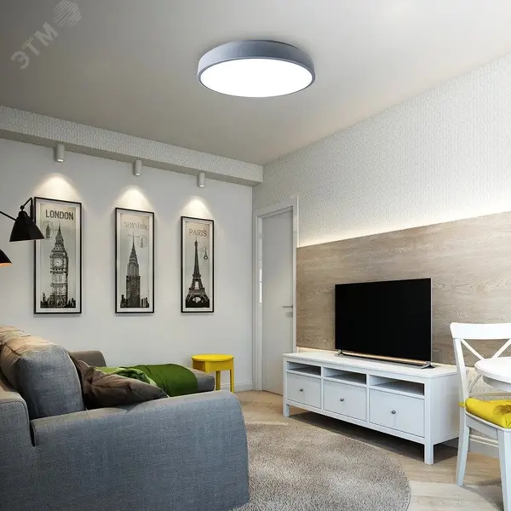 Светильник светодиодный потолочный PPB Scandic-R 36w 4000K GR IP20, 5036888