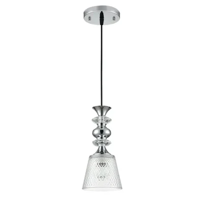 8049/1А SUSPENTIONI LN25 хром/прозрачный металл/стекло Подвесной светильник E27 1*60W 220V MANOLA