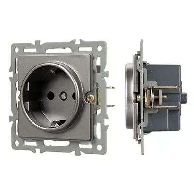 Механизм электрической розетки SCT-GP-MEU-PL-GR (250V, 16A) (Arlight, -)