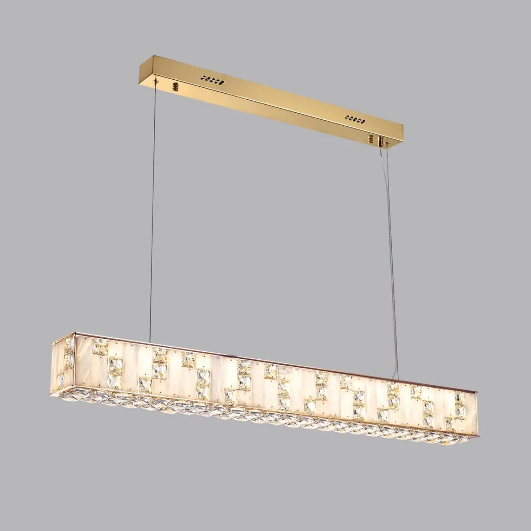 5072/50L HALL ODL24 615 золото/прозрачный/белый/металл/хрусталь/алебастр Подвес LED 50W 3700K CROSSA